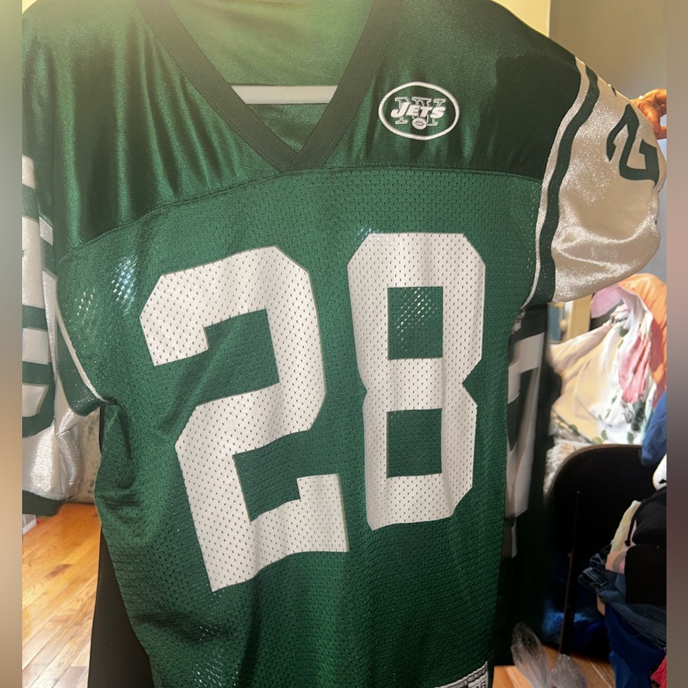 Green and White Jets Jersey